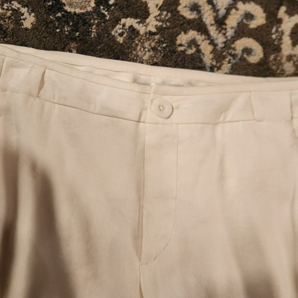 Cabi Everly Cream LINEN Blend Pants - Style # 813R - Size 12 - Picture 8 of 11